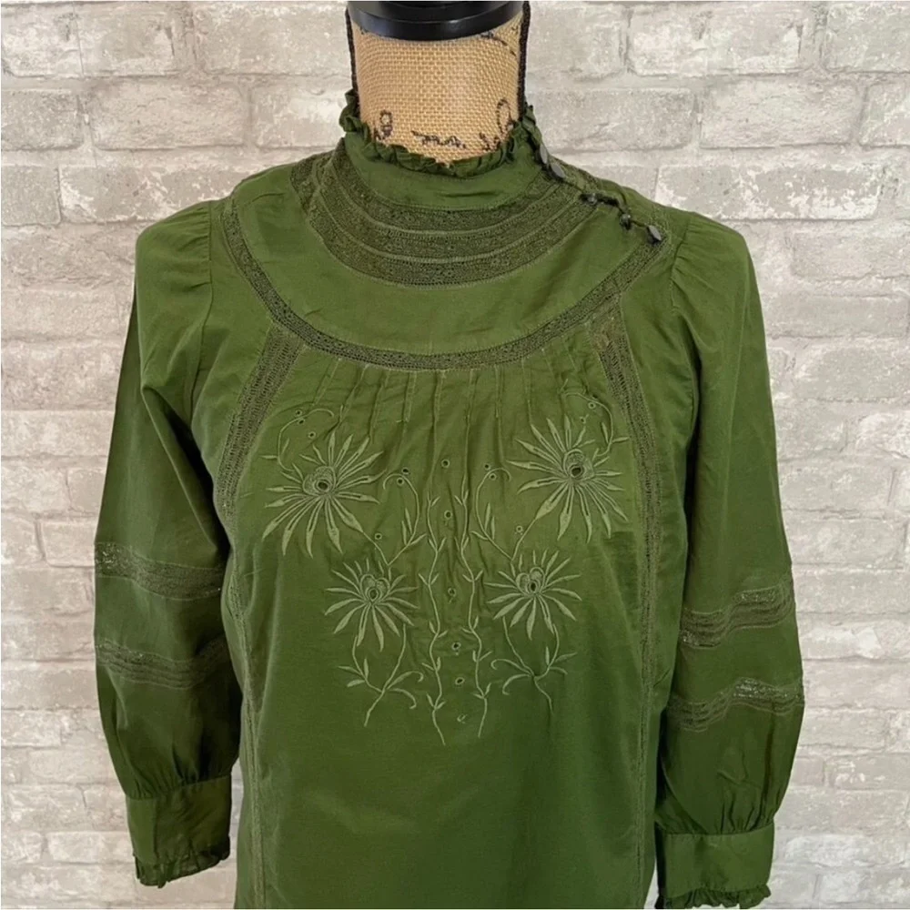 J.Crew Classy Chic Green Cori High Neck Dress